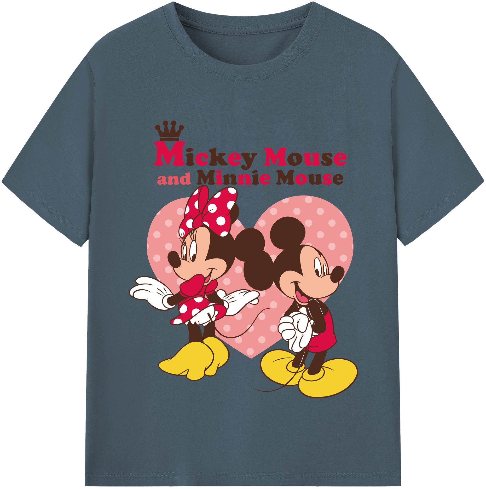 （画像用） ミッキーマウス Mickey Mouse 綿100％半袖Tシャツ（フロントプリント）